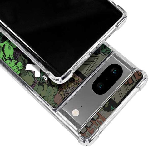 Marvel Classic Comics Hulk Fighter Vintage Google Pixel 8a Clear Case